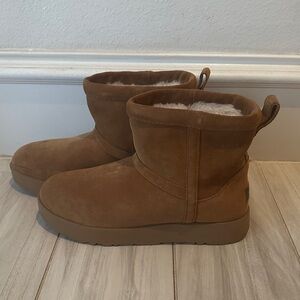 UGG Brown Classic Waterproof Mini Boots